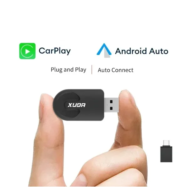 XUDA Wireless CarPlay & Android Auto Adapter - Smart Mini Box, Plug & Play, Fast WiFi Connection, Universal Compatibility